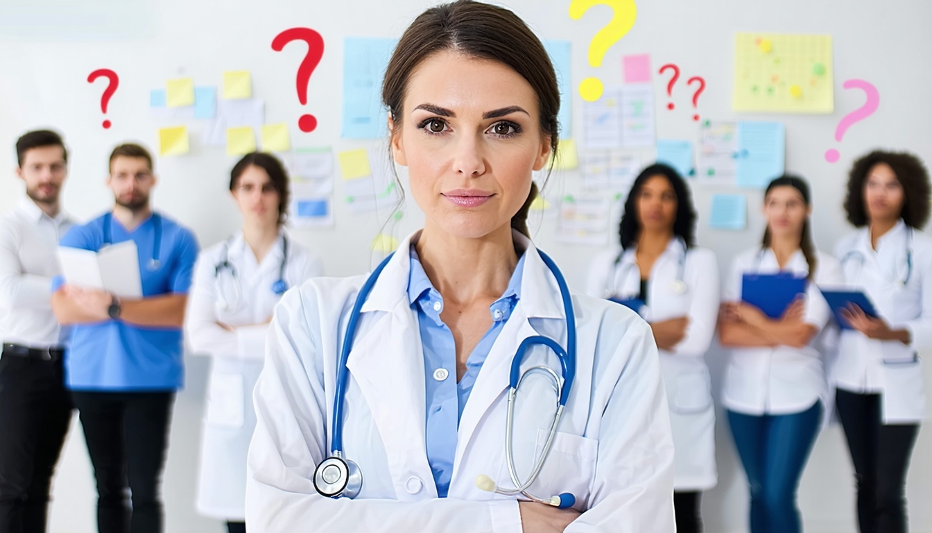 A healthcare receptionist trying to manage a team