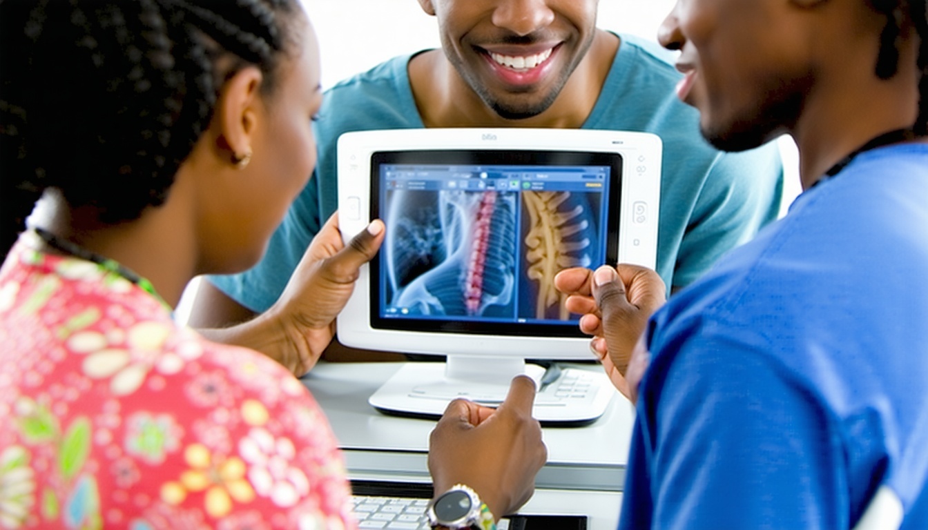 An image of technology being used in a community s